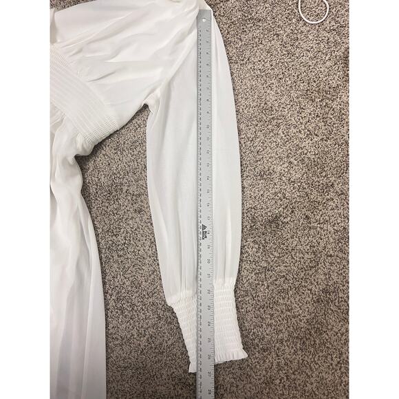 Baltic Born Womens 1X Olivia Maxi Boho Wedding White Formal Bump Friendly Dress - Picture 11 of 12